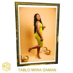 Gold Miror Rhinestone Led Poster